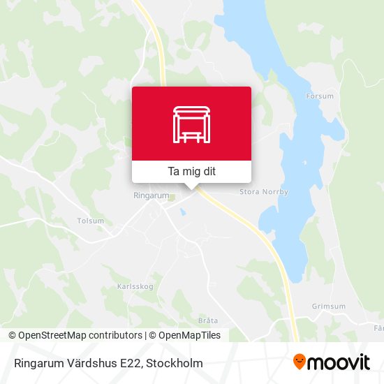 Ringarum Värdshus E22 karta