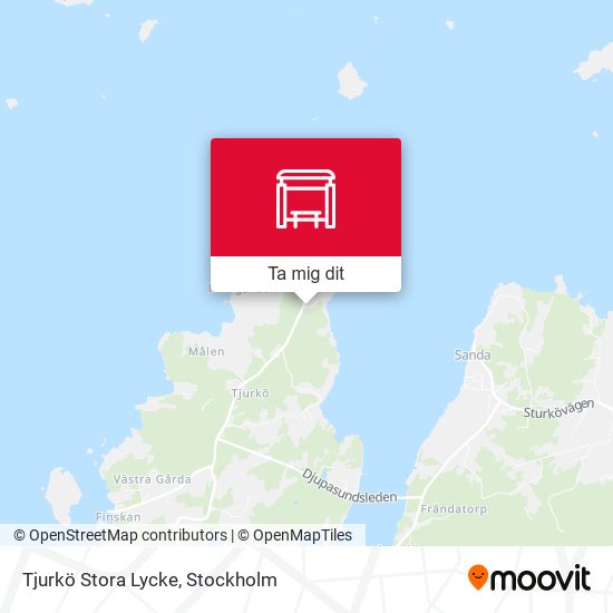 Tjurkö Stora Lycke karta