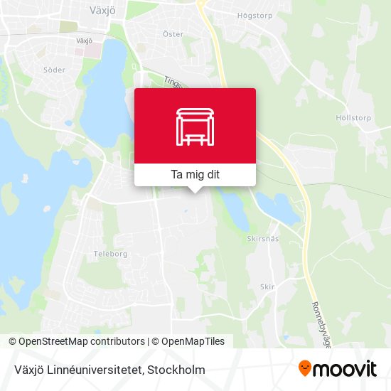 Växjö Linnéuniversitetet karta