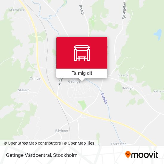 Getinge Vårdcentral karta