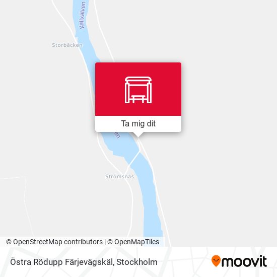 Östra Rödupp Färjevägskäl karta