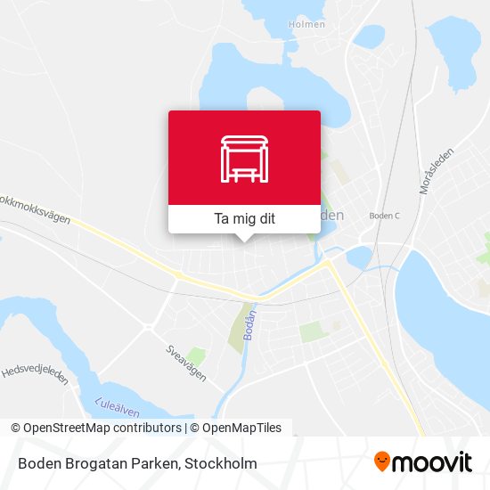 Boden Brogatan Parken karta