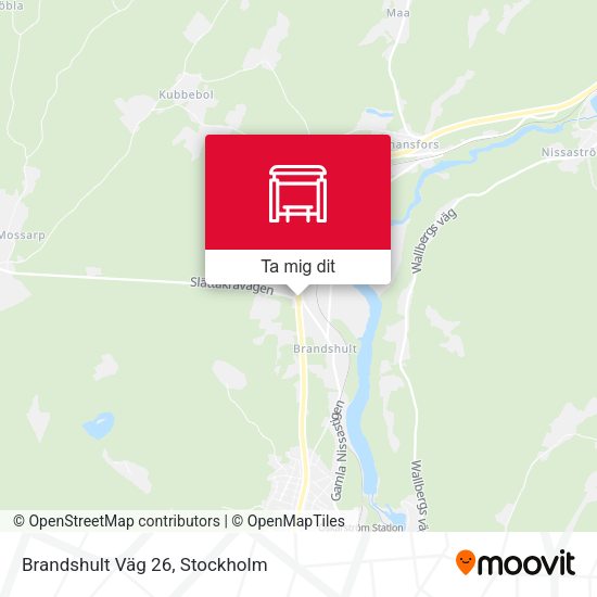 Brandshult Väg 26 karta