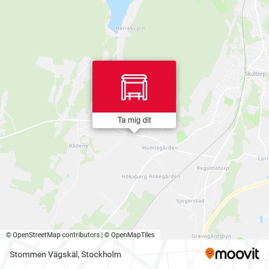 Stommen Vägskäl karta