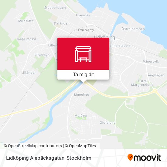 Lidköping Alebäcksgatan karta