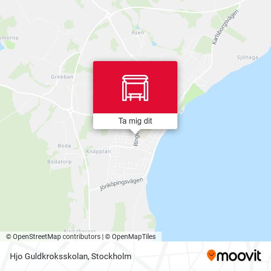 Hjo Guldkroksskolan karta