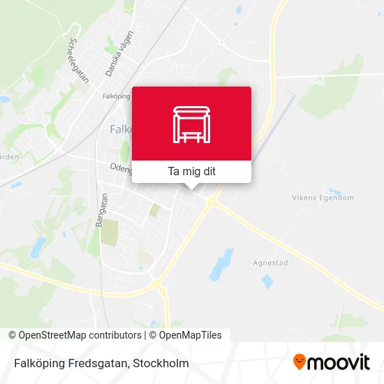 Falköping Fredsgatan karta
