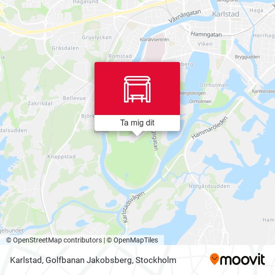 Karlstad, Golfbanan Jakobsberg karta