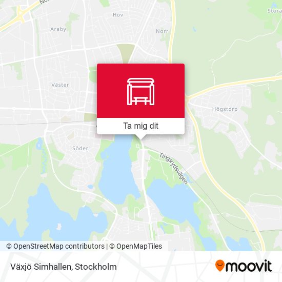 Växjö Simhallen karta