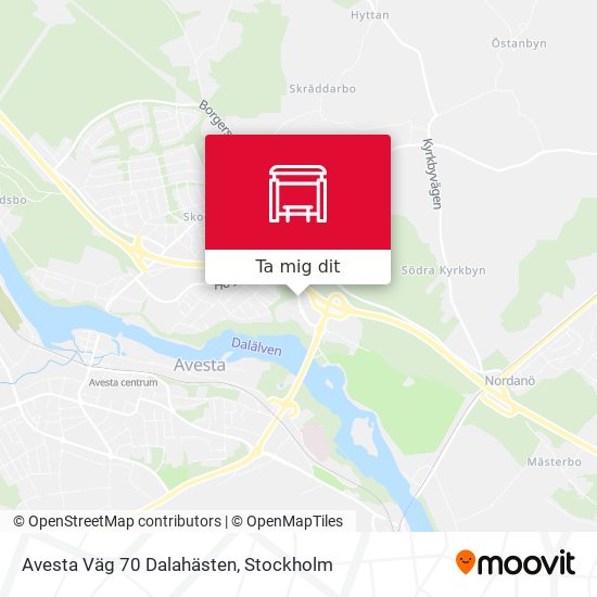 Avesta Väg 70 Dalahästen karta