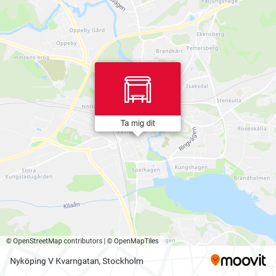 Nyköping V Kvarngatan karta