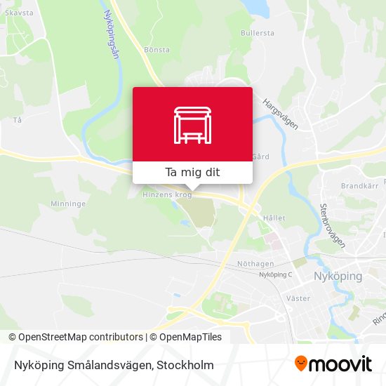 Nyköping Smålandsvägen karta