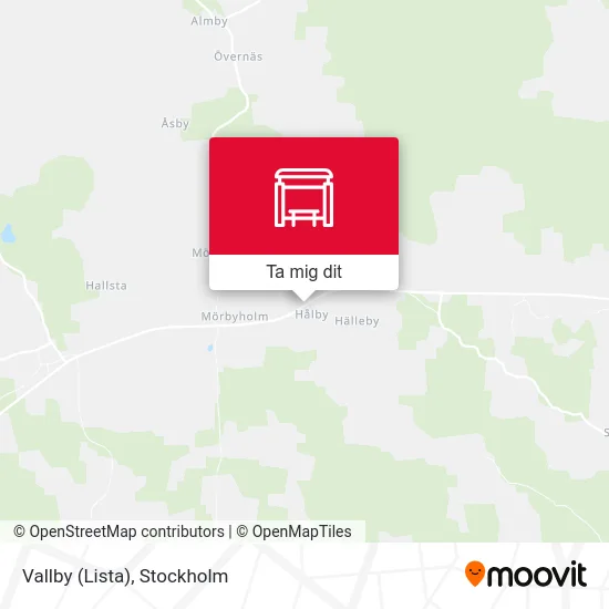 Vallby (Lista) karta