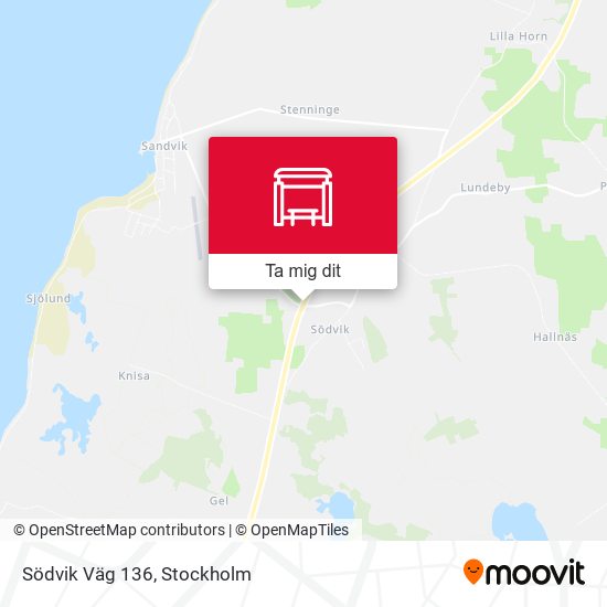 Södvik Väg 136 karta