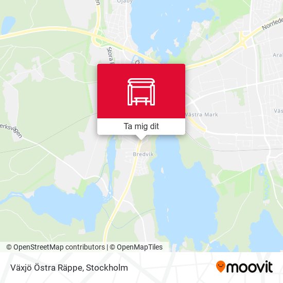 Växjö Östra Räppe karta