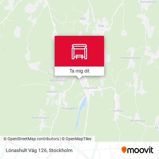 Lönashult Väg 126 karta