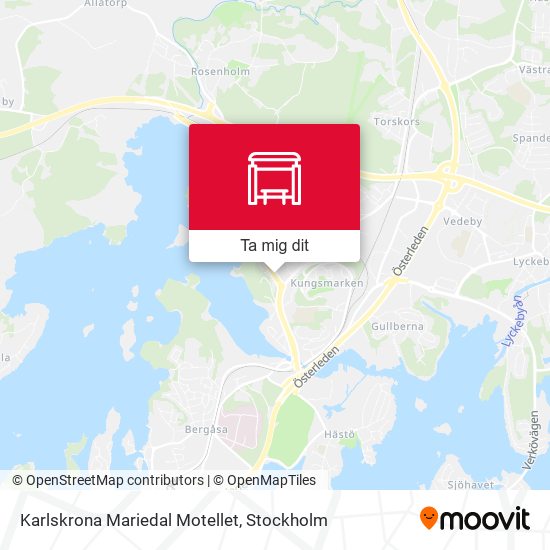 Karlskrona Mariedal Motellet karta