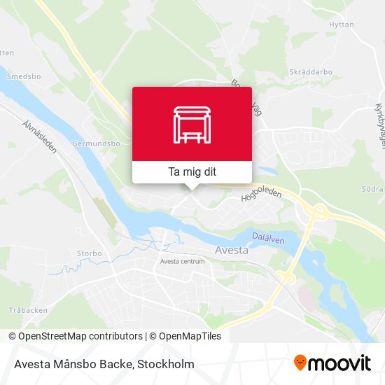 Avesta Månsbo Backe karta