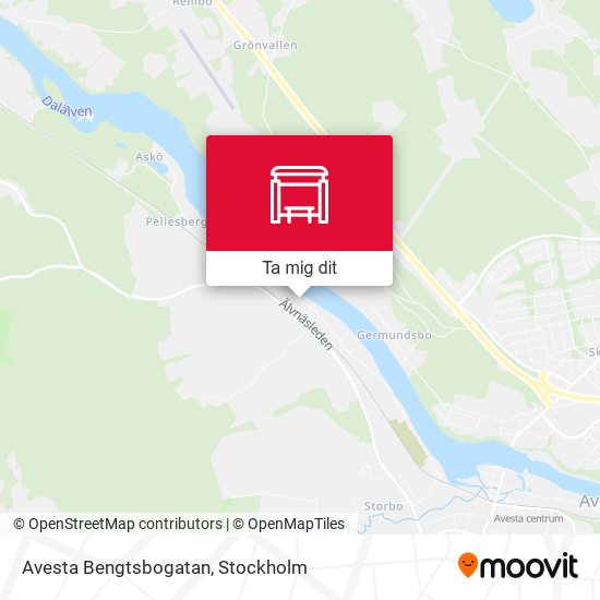 Avesta Bengtsbogatan karta