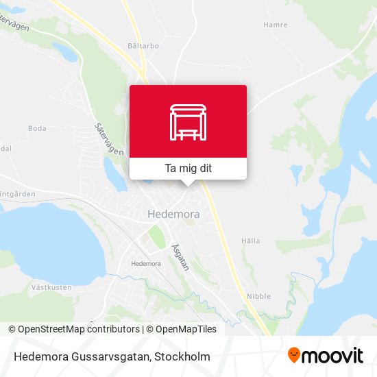 Hedemora Gussarvsgatan karta