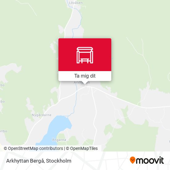 Arkhyttan Bergå karta