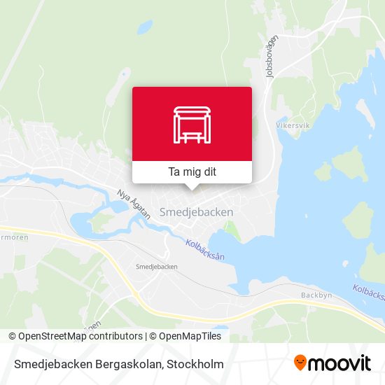 Smedjebacken Bergaskolan karta