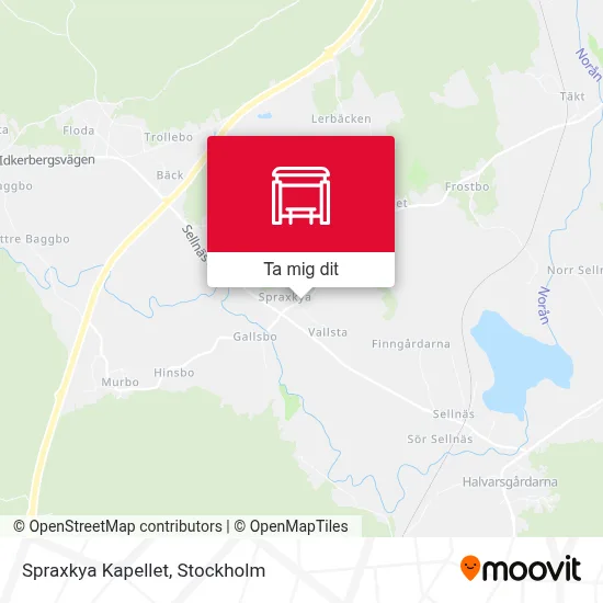 Spraxkya Kapellet karta