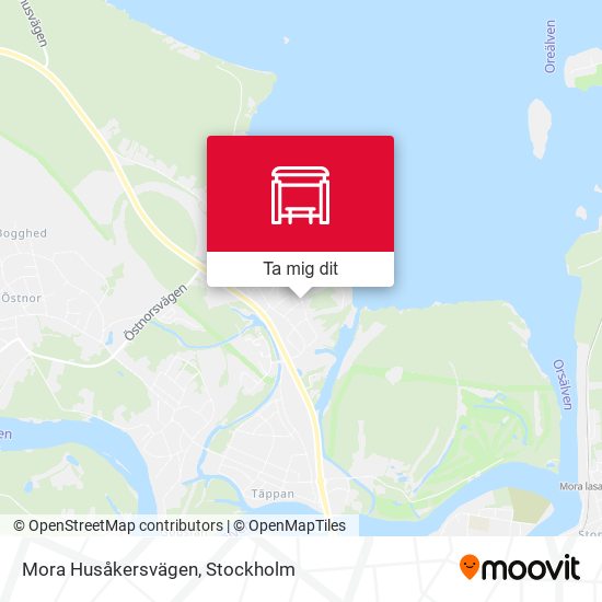 Mora Husåkersvägen karta