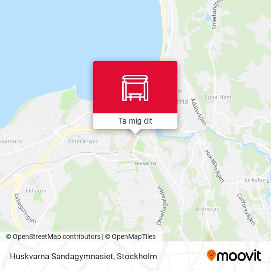 Huskvarna Sandagymnasiet karta