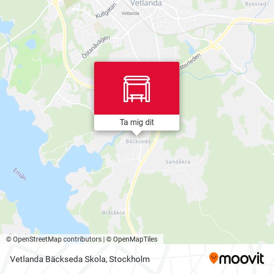 Vetlanda Bäckseda Skola karta