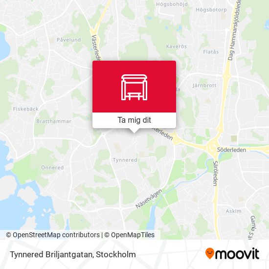 Tynnered Briljantgatan karta