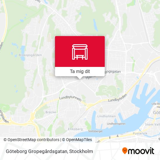 Göteborg Gropegårdsgatan karta