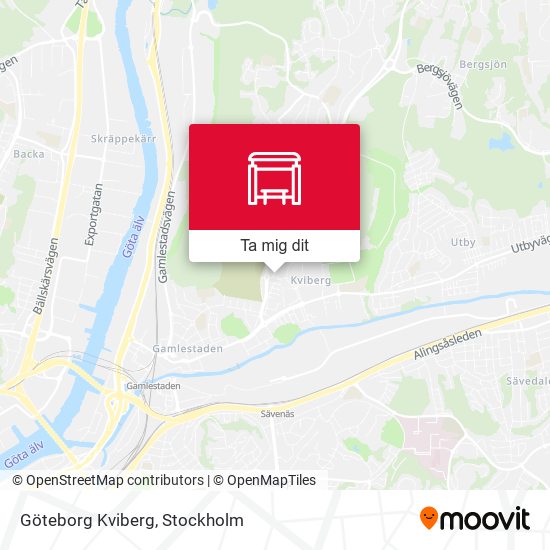 Göteborg Kviberg karta