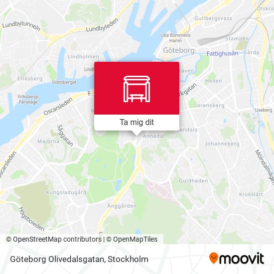 Göteborg Olivedalsgatan karta
