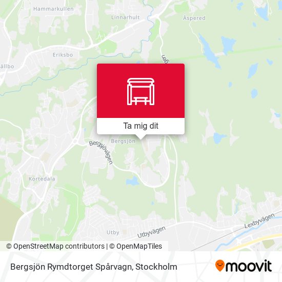 Bergsjön Rymdtorget Spårvagn karta