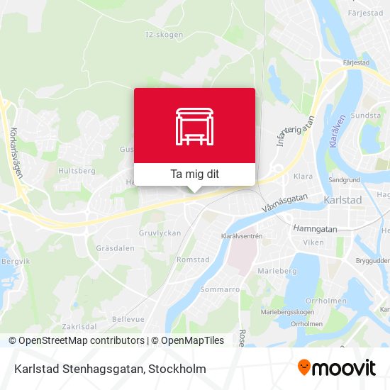 Karlstad Stenhagsgatan karta