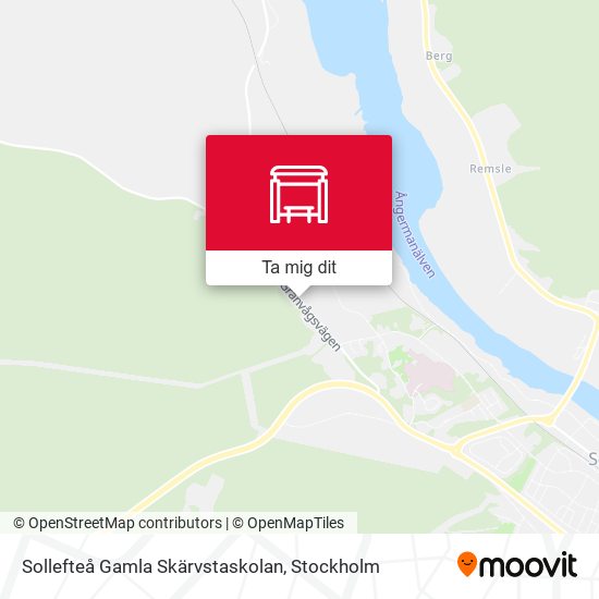 Sollefteå Gamla Skärvstaskolan karta
