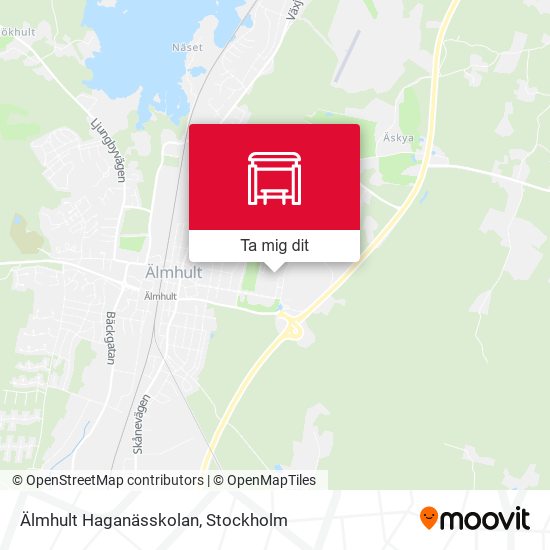 Älmhult Haganässkolan karta