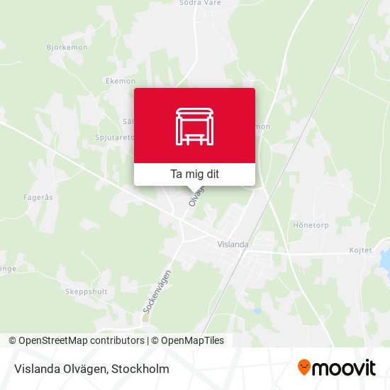 Vislanda Olvägen karta