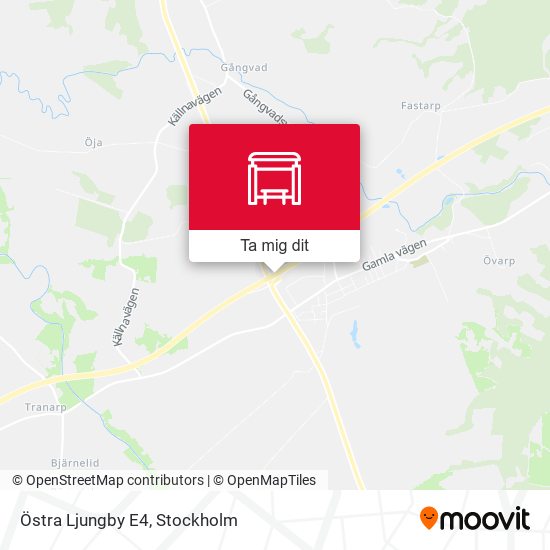 Östra Ljungby E4 karta
