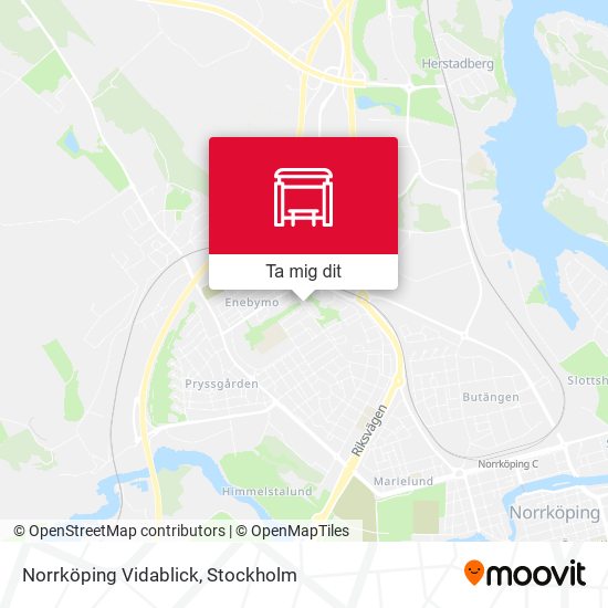 Norrköping Vidablick karta