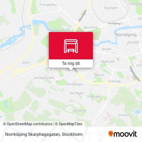Norrköping Skarphagsgatan karta