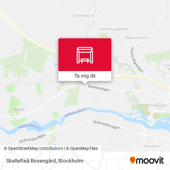 Skellefteå Rosengård karta