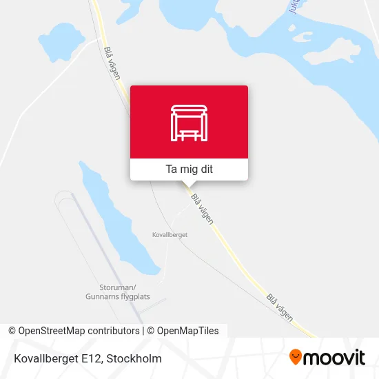 Kovallberget E12 karta