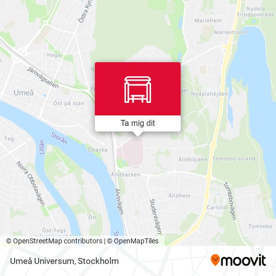Umeå Universum karta