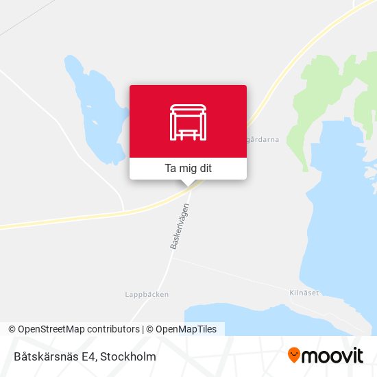 Båtskärsnäs E4 karta