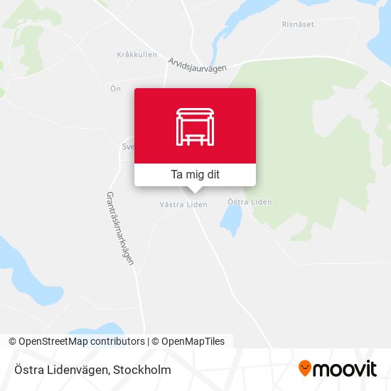 Östra Lidenvägen karta