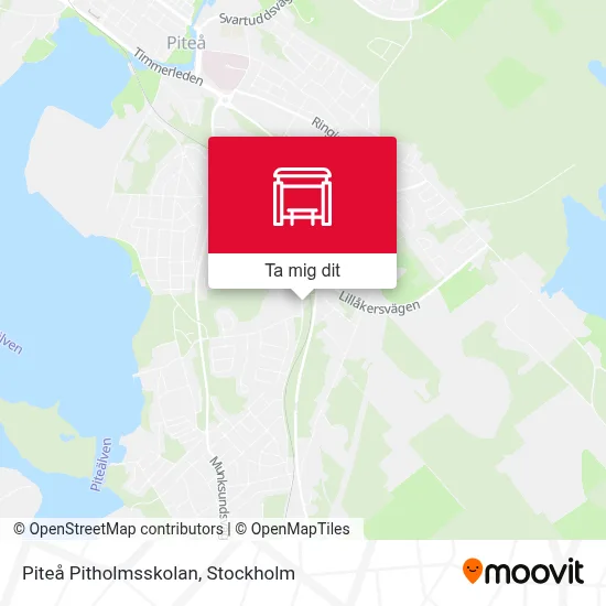 Piteå Pitholmsskolan karta