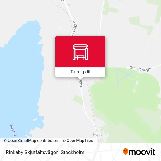 Rinkaby Skjutfältsvägen karta