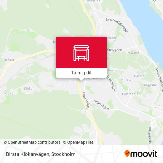 Birsta Klökanvägen karta